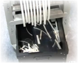 Compared to W8P2 tape, W8P1 embossed tape dramatically reduces tape waste after mounting.